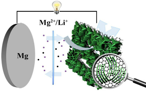 结合mg金属负极和mg2 /li 双盐电解液构建了mg2 /li 混合离子电池